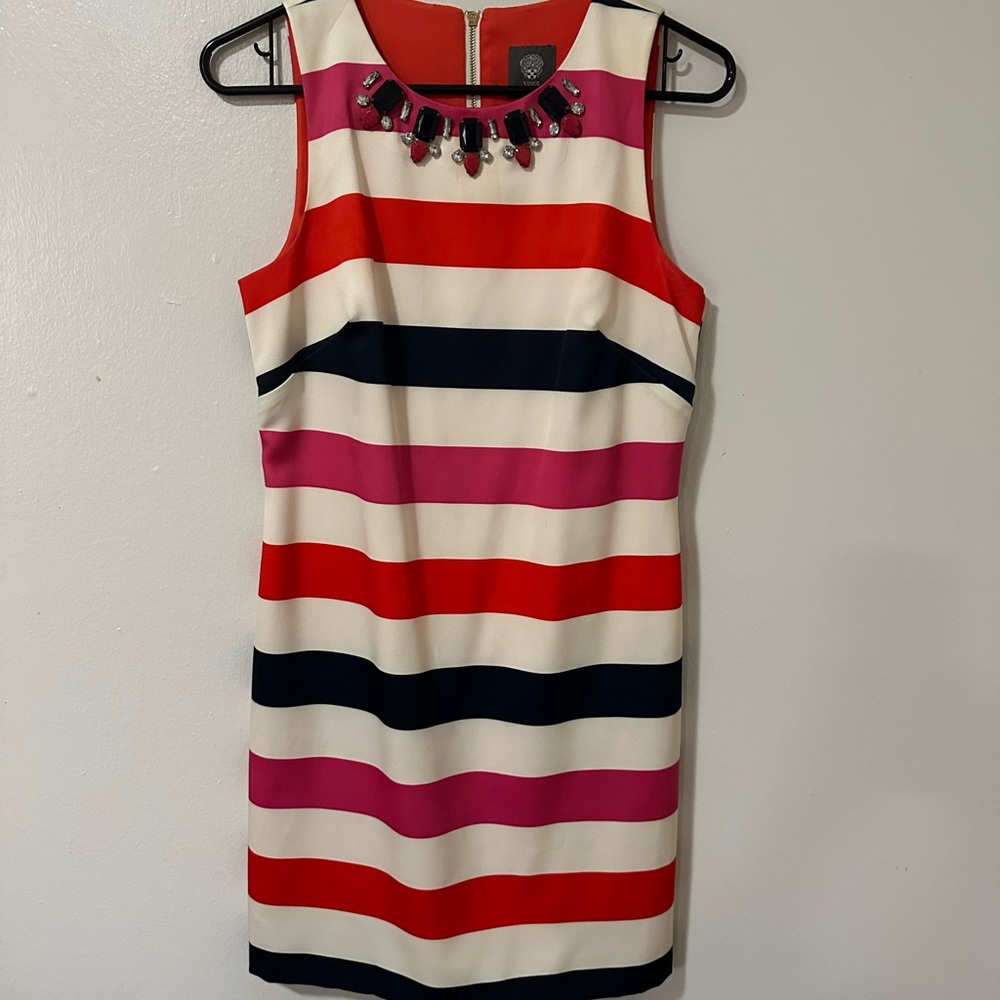 Vince Camino dress with jeweled embellishments